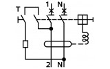 Схема подключения двухполюсного выключателя дифференциального тока E.NEXT серии e.rccb.pro изображение