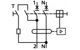 Схема підключення двополюсного вимикача диференційного струму E.NEXT серії e.rccb.stand зображення