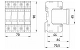 ПЗІП e.POI.4 280V/12,5kA клас I+II+III 4P, KIWA (E.NEXT) зображення 2 (габаритні розміри)