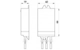 УЗИП PO LED-K/zS класс II+III 1P+N-PE для LED освещения, KIWA (E.NEXT) изображение 2 (габаритные размеры)