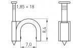 Габаритні розміри круглої кабельної скоби (7 мм) E.NEXT e.ccc.stand.7 зображення