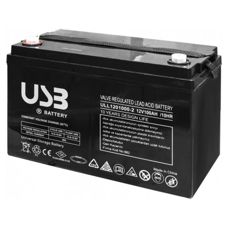 Батарея акумуляторна 12V 100Ah AGM, E.NEXT (ULL121000-2) фото
