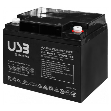 Батарея аккумуляторная 12V 40Ah AGM, E.NEXT (ULL12V400-2) фото