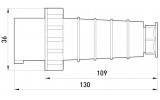Габаритные размеры переносной силовой вилки E.NEXT e.plug.pro.3.63 (033) изображение