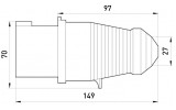 Габаритные размеры переносной силовой вилки E.NEXT e.plug.pro.5.32 (025) изображение