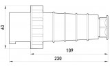 Габаритні розміри переносної силової вилки E.NEXT e.plug.pro.5.63 (035) зображення