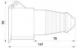 Габаритные размеры переносной силовой розетки E.NEXT e.socket.pro.3.32 (223) изображение