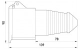 Габаритные размеры переносной силовой розетки E.NEXT e.socket.pro.5.16 (215) изображение