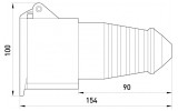 Габаритні розміри переносної силової розетки E.NEXT e.socket.pro.5.32 (225) зображення