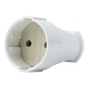Розетка переносна без заземлення 10А біла e.socket.001.10.white, E.NEXT міні-фото