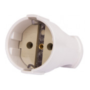 Розетка переносна з заземленням 16А біла e.socket.003.16.white, E.NEXT міні-фото