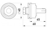 Габаритні розміри стаціонарного штекера TAREL для сварочних апаратів зображення