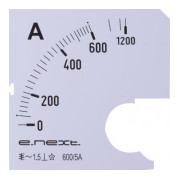 Шкала к амперметру АС 600А 72×72мм e.meter72.a600.scale, E.NEXT мини-фото