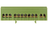 Шина нульова e.bsi.pro.1.12 на DIN-рейку в ізольованому корпусі зелена, E.NEXT зображення 2