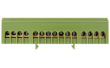 Шина нульова e.bsi.pro.1.15 на DIN-рейку в ізольованому корпусі зелена, E.NEXT зображення 2