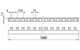 Шина соединительная e.bc.u.stand.1.100 вилочная 1P 100А, E.NEXT изображение 2 (габаритные размеры)