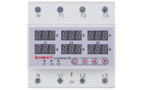 Реле контроля напряжения и тока трехфазное с индикацией e.control.v16 63А, E.NEXT изображение 2