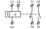 Умовне графічне позначення реле контролю напруги E.NEXT e.control.v06 зображення