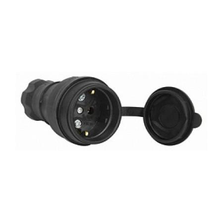 Розетка переносная с защитной крышкой каучуковая e.socket.rubber.029.16 2P+PE (Schuko) 16А 250В IP44, E.NEXT (Mutlusan) (s9100024) фото