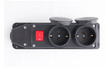 Розетка двухместная с защитной крышкой каучуковая с выключателем E.NEXT e.socket.rubber.029.2.16.s (фото 3) изображение