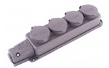 Розетка четырехместная с защитной крышкой каучуковая E.NEXT e.socket.rubber.029.4.16 (фото 2) изображение