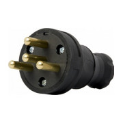 Вилка переносна каучукова пряма e.plug.rubber.030.25 3P+PE 25А 400В IP44, E.NEXT (Mutlusan) міні-фото