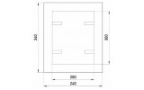 Дверца металлическая ревизионная 200×300мм с замком e.mdoor.stand.200.300.z, E.NEXT изображение 6 (габаритные размеры)