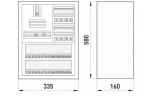 Корпус e.mbox.stand.n.f3.36.z металлический под 3ф счетчик 36 модулей навесной с замком, E.NEXT изображение 2 (габаритные размеры)