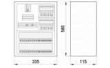 Корпус e.mbox.stand.n.f3.36.z.e металлический под 3ф электронный счетчик 36 модулей навесной с замком, E.NEXT изображение 2 (габаритные размеры)