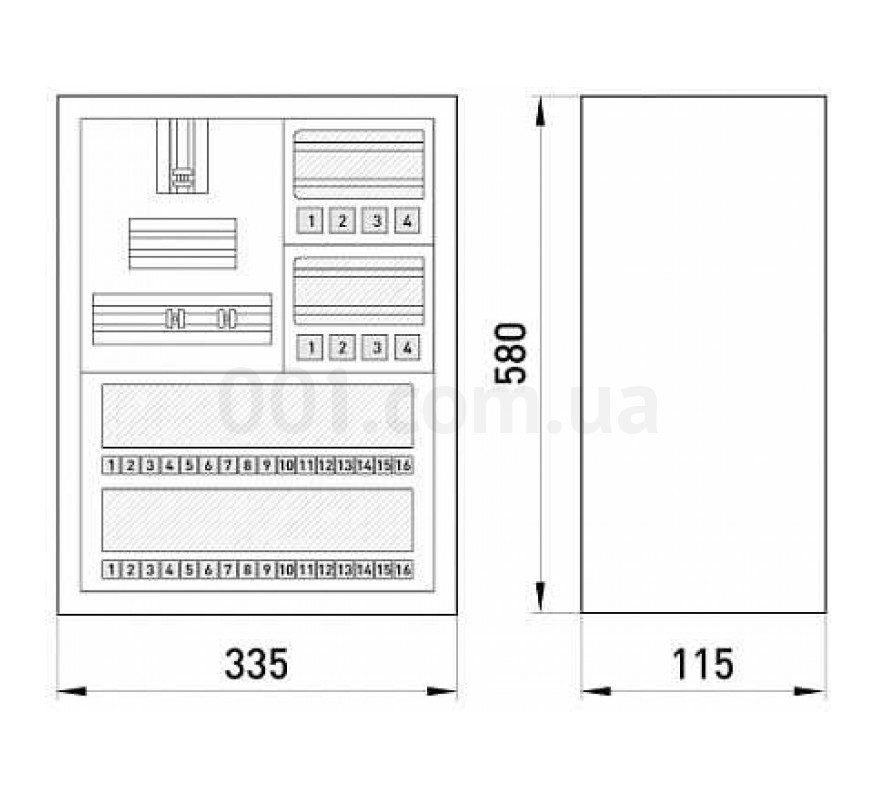 Корпус e.mbox.stand.n.f3.36.z.e металевий під 3ф електронний лічильник