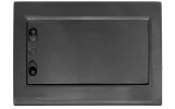 Корпус пластиковий на 12 модулів e.plbox.pro.w.12b.black вбудований чорний з непрозорими дверцятами IP40, E.NEXT зображення 3