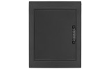 Корпус пластиковый на 24 модулей e.plbox.pro.w.24b.black встроенный черный с непрозрачной дверцей IP40, E.NEXT изображение 3