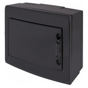 Корпус пластиковий на 12 модулів e.plbox.pro.n.12b.black навісний чорний з непрозорими дверцятами IP40, E.NEXT міні-фото