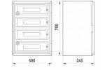 Корпус удароміцний e.plbox.500.700.245.88m.blank IP65 під 88 модулів, E.NEXT зображення 2 (габаритні розміри)