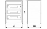Корпус ударопрочный e.plbox.400.600.200.60m.tr IP65 с прозрачной дверцей под 60 модулей, E.NEXT изображение 2 (габаритные размеры)
