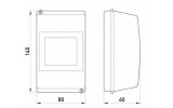 Корпус пластиковый 4-модульный e.plbox.stand.04 без дверцы, E.NEXT изображение 2 (габаритные размеры)
