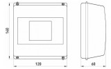 Корпус пластиковый 8-модульный e.plbox.stand.08 без дверцы, E.NEXT изображение 2 (габаритные размеры)