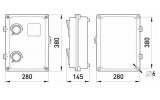 Корпус пластиковый e.mbox.stand.plastic.n.f3 под трехфазный счетчик навесной, E.NEXT изображение 2 (габаритные размеры)
