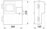 Корпус пластиковый КДЕ-1 под однофазный счетчик навесной, E.NEXT изображение 2 (габаритные размеры)