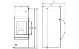 Корпус пластиковый 2-модульный e.plbox.stand.n.02k навесной, E.NEXT изображение 5 (габаритные размеры)
