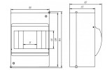 Корпус пластиковый 4-модульный e.plbox.stand.n.04k навесной, E.NEXT изображение 5 (габаритные размеры)