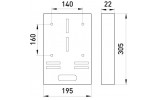 Панель e.panel.stand.f.3 для встановлення трифазного лічильника, E.NEXT зображення 2 (габаритні розміри)