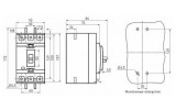 Шафовий автоматичний вимикач e.industrial.ukm.100SL.100, 3P 100А 20кА, E.NEXT зображення 7 (габаритні розміри)