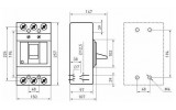 Шафовий автоматичний вимикач e.industrial.ukm.400SL.400, 3P 400А 65кА, E.NEXT зображення 2 (габаритні розміри)