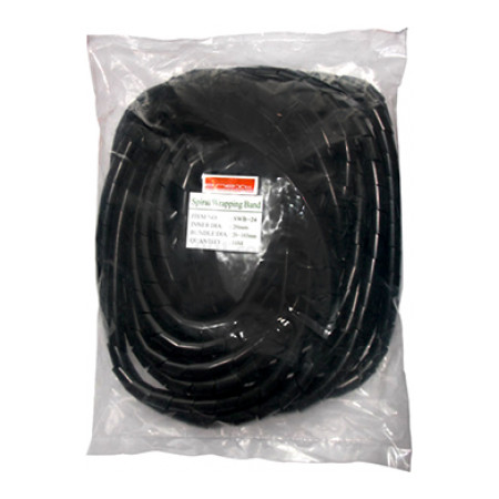 Спиральная обвязка для провода ∅8-60 мм e.spiral.stand.10.black (10 м) черная, E.NEXT (s2038013) фото
