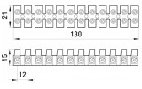 Габаритные размеры делимой клеммной колодки E.NEXT e.tc.stand.12.10 изображение
