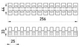 Габаритные размеры делимой клеммной колодки E.NEXT e.tc.stand.12.25 изображение