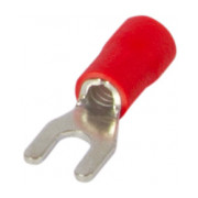 Накінечник вилочний ізольований 0.5-1.5 мм² червоний (упаковка 100 шт.) e.terminal.stand.sv.1,25.5.red, E.NEXT міні-фото