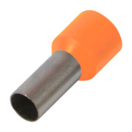 Накінечник втулковий ізольований 0.5 мм² помаранчевий (упаковка 100 шт.) e.terminal.stand.e0508.orange, E.NEXT (s3036007) фото