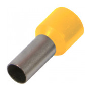 Накінечник втулковий ізольований 0.5 мм² жовтий (упаковка 100 шт.) e.terminal.stand.e0508.yellow, E.NEXT міні-фото